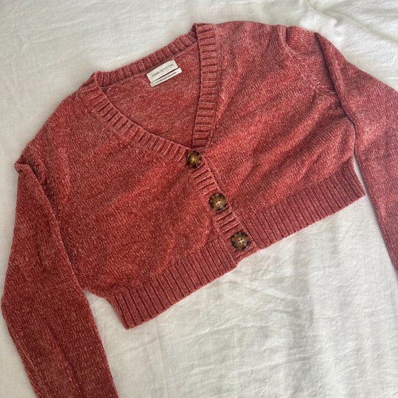 UO Urban Outfitters Rochelle Fuzzy Cropped Cardigan - Picture 5 of 5